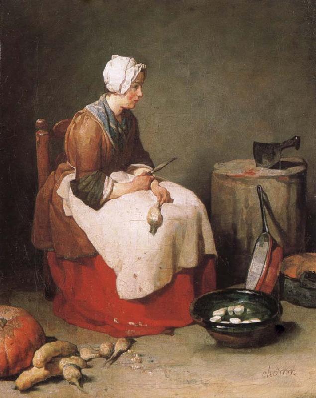 Jean Baptiste Simeon Chardin The Rubenputzerin Spain oil painting art